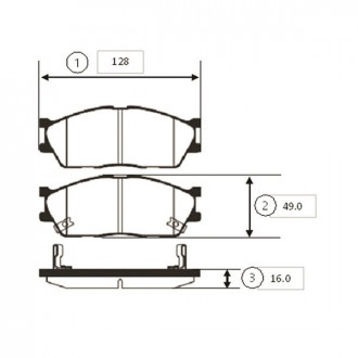 Колодки гальм KIA Rio SF R 13" OLD CKKK-23 CTR GK0529