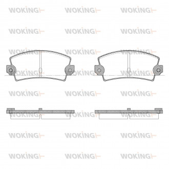 Гальмівні колодки задні С300/FOCUS II/MAZDA 3/5/ESPACE I/C70/C30 1.6-2.7 03-12 Woking P1213.36 (фото 1)