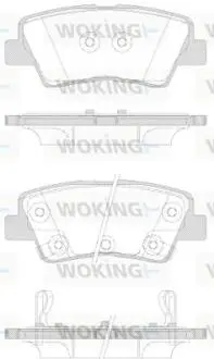 Гальмівні колодки зад. Hyundai i30/i40 11-/Kia Rio 1.4-3.8 12- (akebono) Woking P12623.42