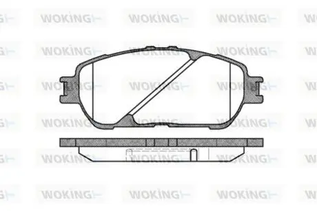 Комплект тормозных колодок Woking P9983.00