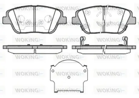 Колодки тормозные диск. перед. Woking P15233.02
