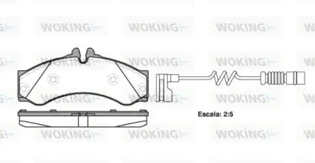 Комплект тормозных колодок Woking P7143.12