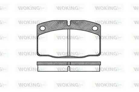 Гальмівні колодки перед. Astra/Combo/Corsa/Kadett/Nova (75-01) Woking P0013.00