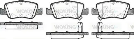 Колодки тормозные диск. задн. (Remsa) Toyota Corolla Auris 06> 13> / Hyundai i30 15> Woking P12563.02
