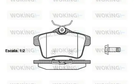 Гальмівні колодки зад. Citroen C4 09-/Peugeot 3008 09- (TRW) Woking P15183.00