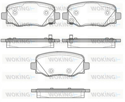 Колодки тормозные диск. задн. Woking P14783.02