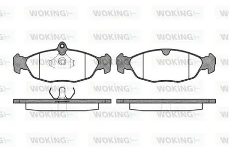 Гальмівні колодки Astra/Combo/Corsa/Lanos/Nexia (88-10) Woking P2933.00