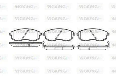Гальмівні колодки пер. Nissan Maxima 88-00 (sumitomo) Woking P3933.12