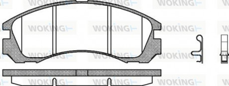 Гальмівні колодки перед Outlander 12-/Peugeot 4007 07- Woking P2543.32