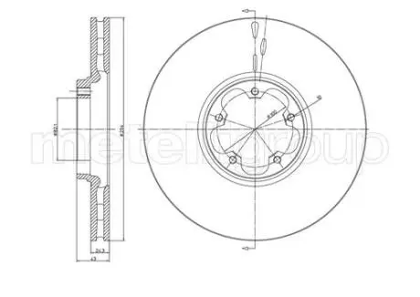Гальмівний диск перед. Transit V-184 (RWD) (294X24,4) CIFAM 800-702