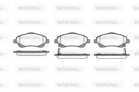 Колодки тормозные диск. перед. Woking P11463.02
