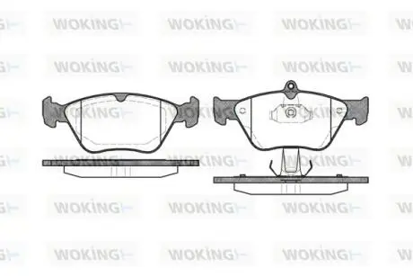 Гальмівні колодки пер. Vectra A/Omega B 92-05 (ATE) Woking P5683.00