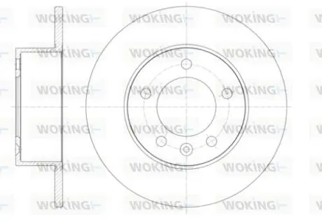 Гальмівний диск задн. Movano/Master/NV400/Movano 10- Woking D61412.00