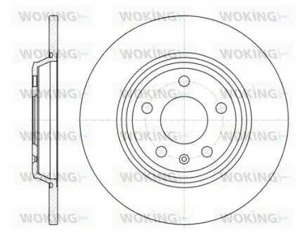 Диск тормозной Audi A4 08> A6 10> Q5 09> / задн (кратно 2 шт.) Woking D61112.00