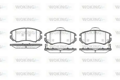 Колодки тормозные дисковые Hyundai Tucson I / Sportage II / Sonata Magentis 05>1 Woking P8533.02