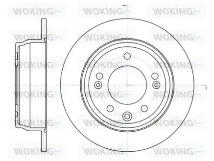 Гальмівний диск зад. i30/i35/CEED/Sportage 06- Woking D61105.00