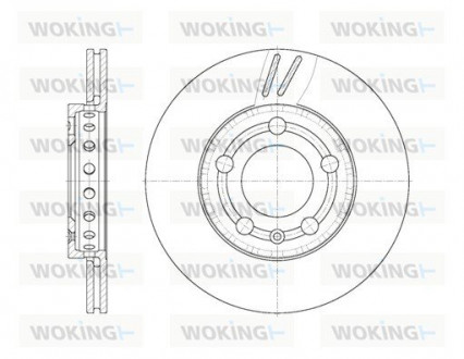 Гальмівний диск перед. Fabia/Fox/Polo (03-21) Woking D6709.10