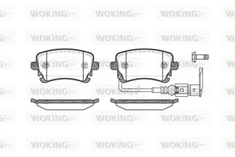 Гальмівні колодки зад. Transporter (15-21) Woking P9973.11