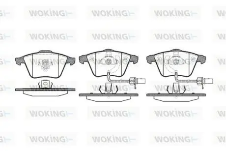 Колодки тормозные диск. перед. Woking P8643.12