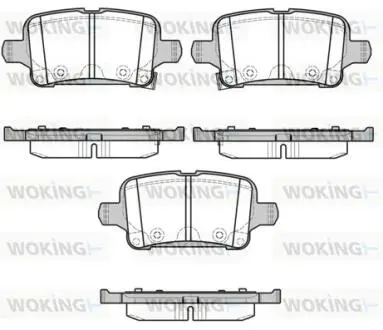Гальмівні колодки зад. Opel Astra K 15- Woking P17283.02