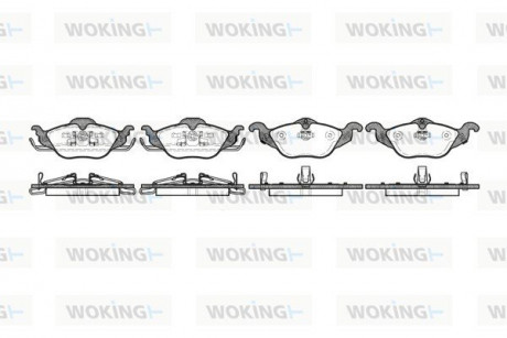 Комплект тормозных колодок Woking P7843.02