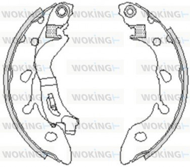 Колодки гальмівні бараб. задн. (Remsa) Fiat 500 07> Panda 03> (Z4249.00) Woking Z424900