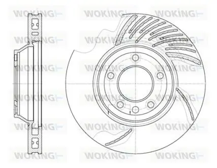 Диск тормозной Porsche Cayenne I II / перед прав (D6769.11) Woking D676911