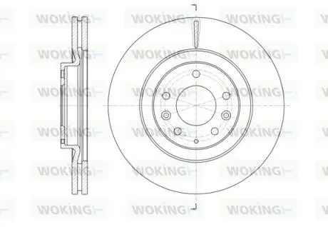 Диск гальмівний передній (кратно 2) (Remsa) Mazda CX-7 I CX-9 I (D61638.10) Woking D6163810
