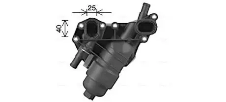 Радіатор масляний Nissan/Opel/Renault в зборі (AVA) AVA COOLING RT3638H