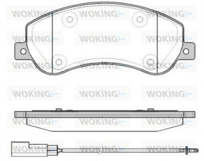 Колодки гальмівні диск. перед. (Remsa) Ford Tranzit 06>14 Bosch ver. (P13503.11) Woking P1350311