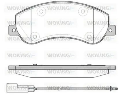 Колодки тормозные дисковые Ford Tranzit 06>14 / перед Bosch ver. (P13503.11) WOK Woking P1350311
