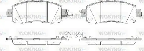 Колодки тормозные дисковые Nissan Teana Altima 13> / Leaf 10> / перед (P14173.04 Woking P1417304