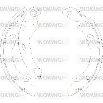 Колодки гальмівні бараб. задн. (Remsa) Fiat 500 07> Panda 03> / Bosch ver. (Z4158.00) Woking Z415800