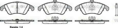 Колодки тормозные дисковые MB C204 E212 / перед Girling ver. (P12043.00) Woking P1204300