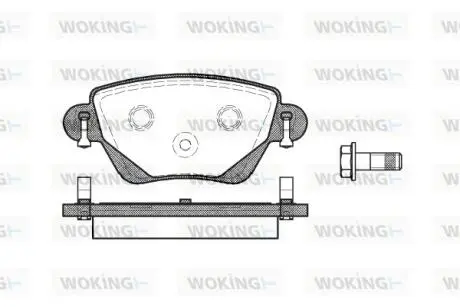 Колодки тормозные дисковые Ford Mondeo III / задн Bosch ver. (P6773.00) Woking P677300
