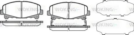 Колодки тормозные дисковые Honda Accord 08> 15> / перед (P12903.02) Woking P1290302