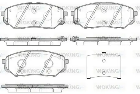 Колодки тормозные дисковые Kia Sorento III 15> / перед (P17613.02) Woking P1761302