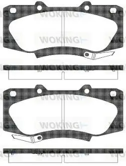 Колодки тормозные дисковые Toyota Hilux 08>15 / перед (P15683.04) Woking P1568304