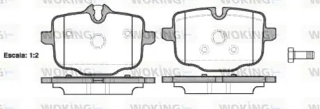 Колодки тормозные дисковые BMW 5F10 5G30 7G11 / задн (P15333.00) Woking P1533300