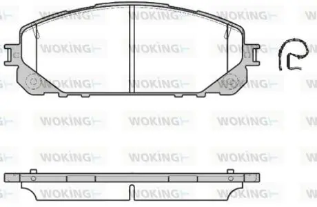 Колодки тормозные Woking P1713300