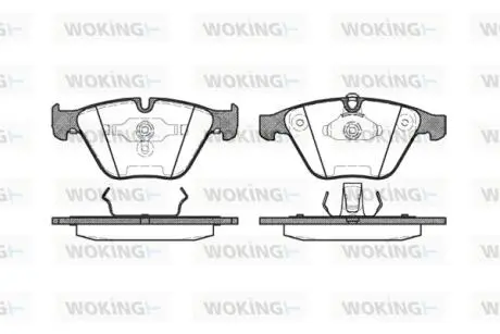 Колодки тормозные дисковые BMW 5e60 7e65 3e90 / перед (P9573.00) Woking P957300