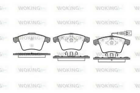 Колодки гальмівні диск. перед. (Remsa) VW T5 ATE ver. (P11453.01) Woking P1145301
