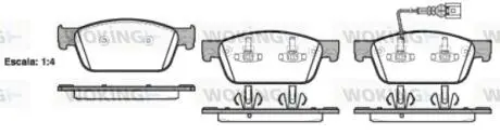 Колодки тормозные дисковые VW T5 T6 / перед (P15403.01) Woking P1540301