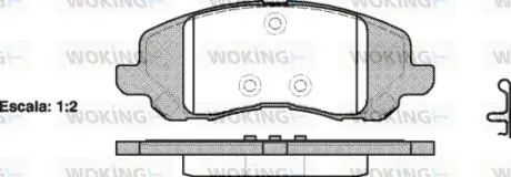 Колодки тормозные дисковые Mitsubishi ASX 10> / Dodge Caliber Avenger / перед (P Woking P904320