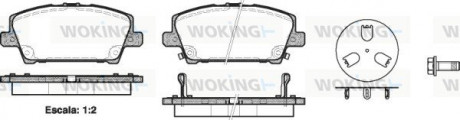 Колодки гальмівні диск. перед. (Remsa) Honda Civic 05> 12> Lucas ver. (P13053.02) Woking P1305302