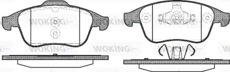Колодки гальмівні диск. перед. (Remsa) Renault Scenic III Grand Scenic III Laguna III Latitude (P12503.00) Woking P1250300