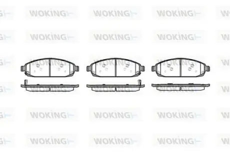 Колодки тормозные дисковые Jeep Grand Cherokee 05>10 / перед (P10733.02) Woking P1073302