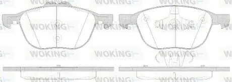 Колодки тормозные дисковые Ford Kuga II Connect II / перед (P11823.50) Woking P1182350
