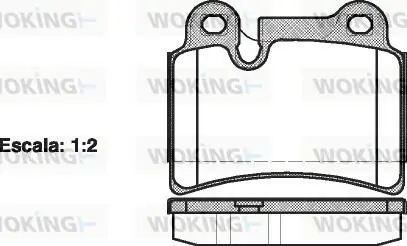 Колодки гальмівні диск. задн. (Remsa) VW Touareg I Brembo ver. (P13403.00) Woking P1340300