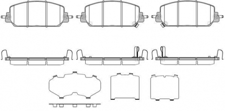 Колодки тормозные дисковые Honda CR-V 2,4i 17> / перед (P14083.22) Woking P1408322